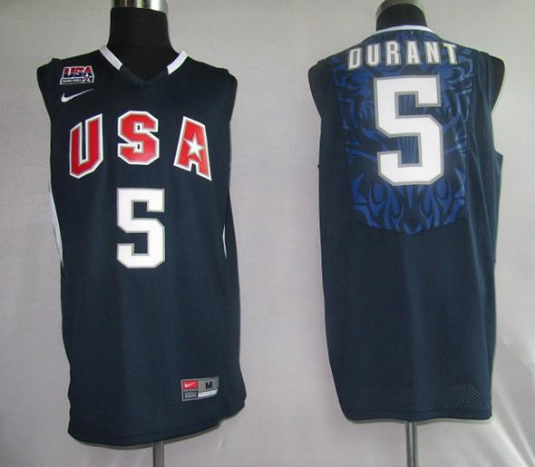 Men's USA Basketball ACTIVE PLAYER Custom Dark Blue Stitched Jersey